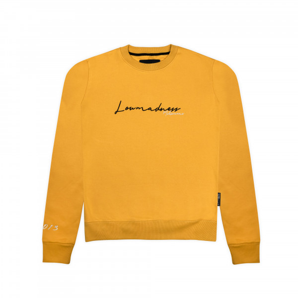 Signature sweater solid yellow